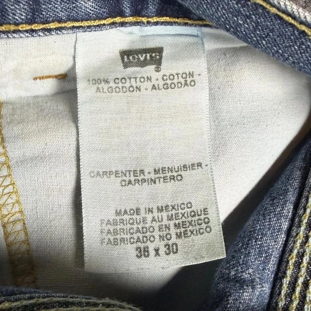 Vintage Levi's Y2K Loose Straight Carpenter 2002 Workwear Skater Jeans 36x30